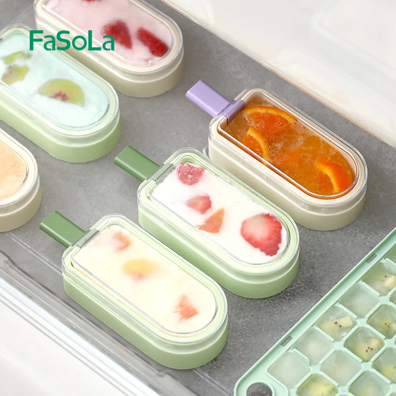 FaSoLa Popsicles Mold Homemade Cake Pop Molds Reusable Silicone Popcical Molds Maker Ice Pop Cream Molds Cakesicle Molds