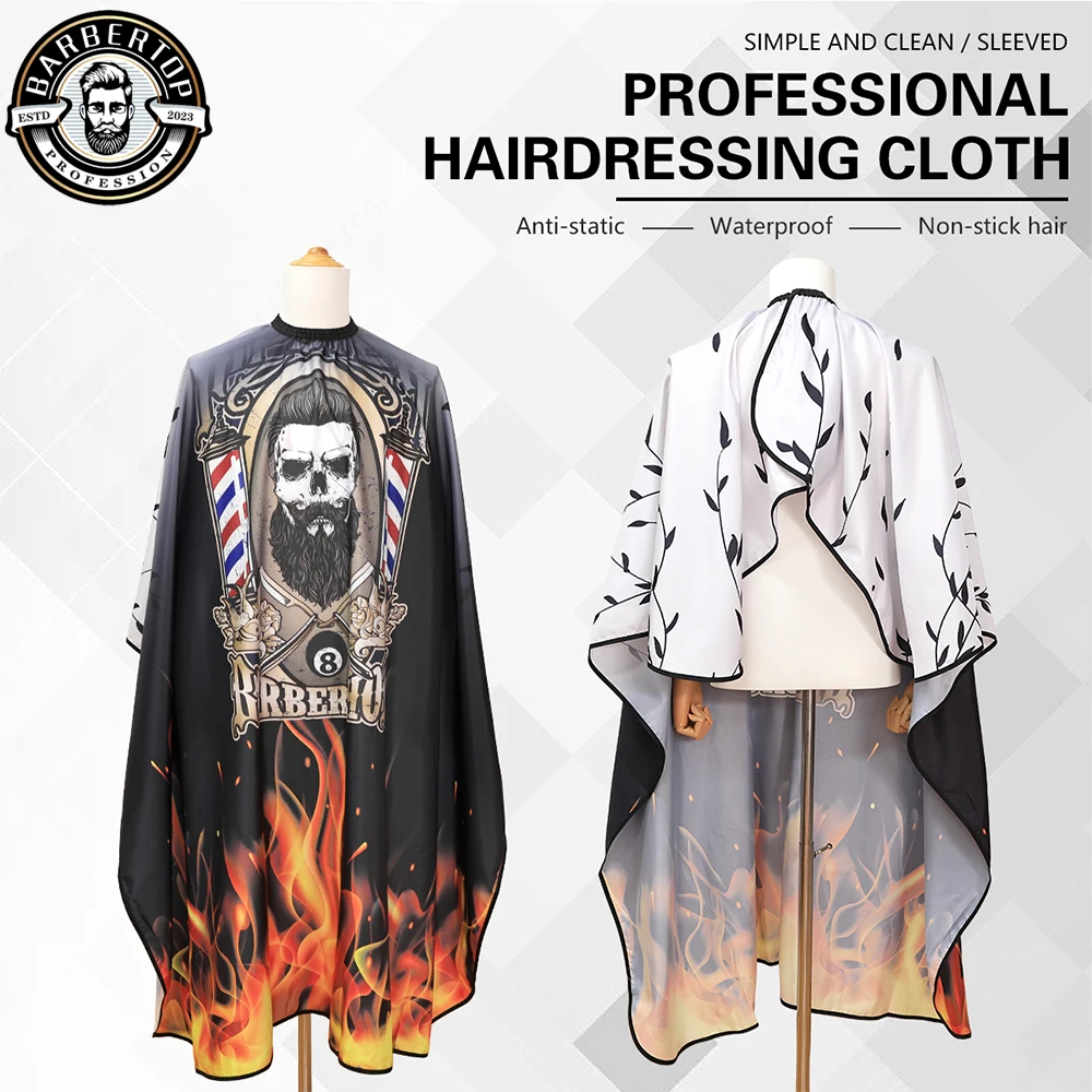 

Pro Hairdressing Coat Waterproof Hairdress Gown Adjustable Closure Buckle Barber Haircut Cloth Anti-static Barbershop Cape