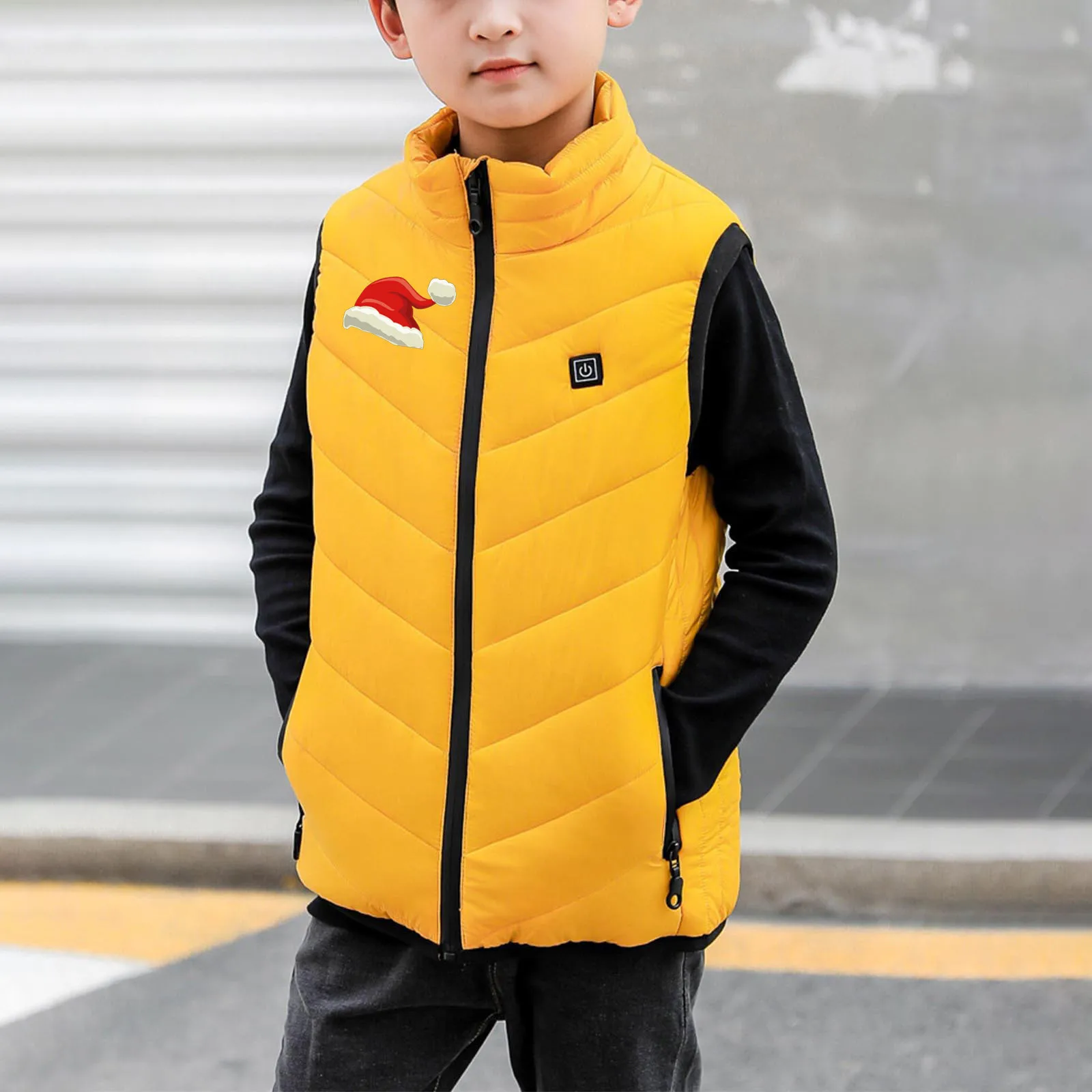 Children Teenagers Heated Vest Children\'s Smart Electric Heated Jacket Winter Jacket Warm Running Keep Warm Outwear Outdoor Wear