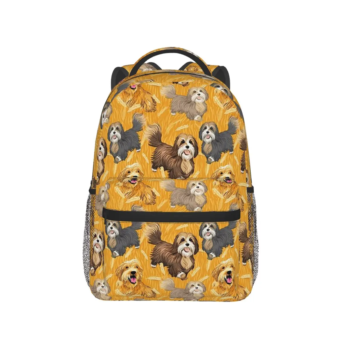 

Tibetan Terrier Dog Field Of Gold Backpack Hot Sale Daypack Large Capacity BookBag School Bag Shoulder Bags for Men Women