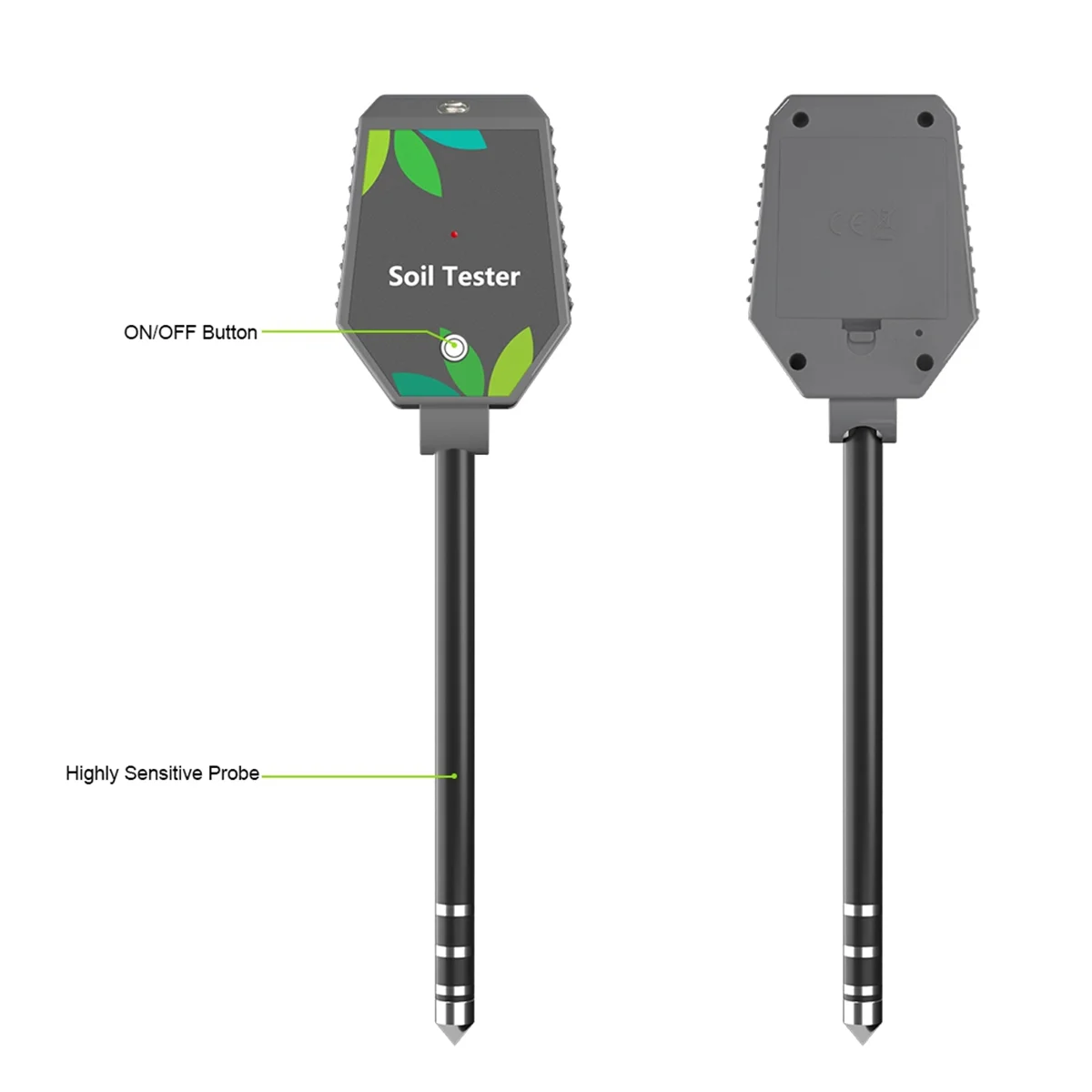 A06K 8 en Uno Medidor de suelo multifunción Digital Ph/EC/luz/humedad/fertilidad/termómetro/higrómetro prueba para jardinería