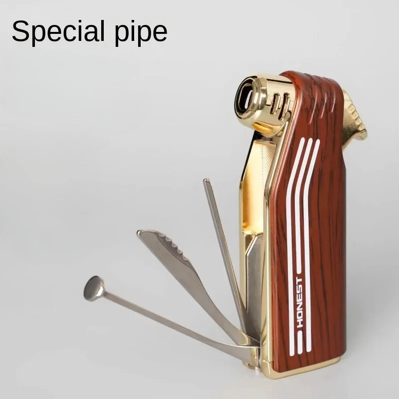 

Honest Useful Cigarette Lighter Oblique Fire Pipe Lighter Tools Open Flame Anti-scalding Men's Special Pressure Rod Smoking Set