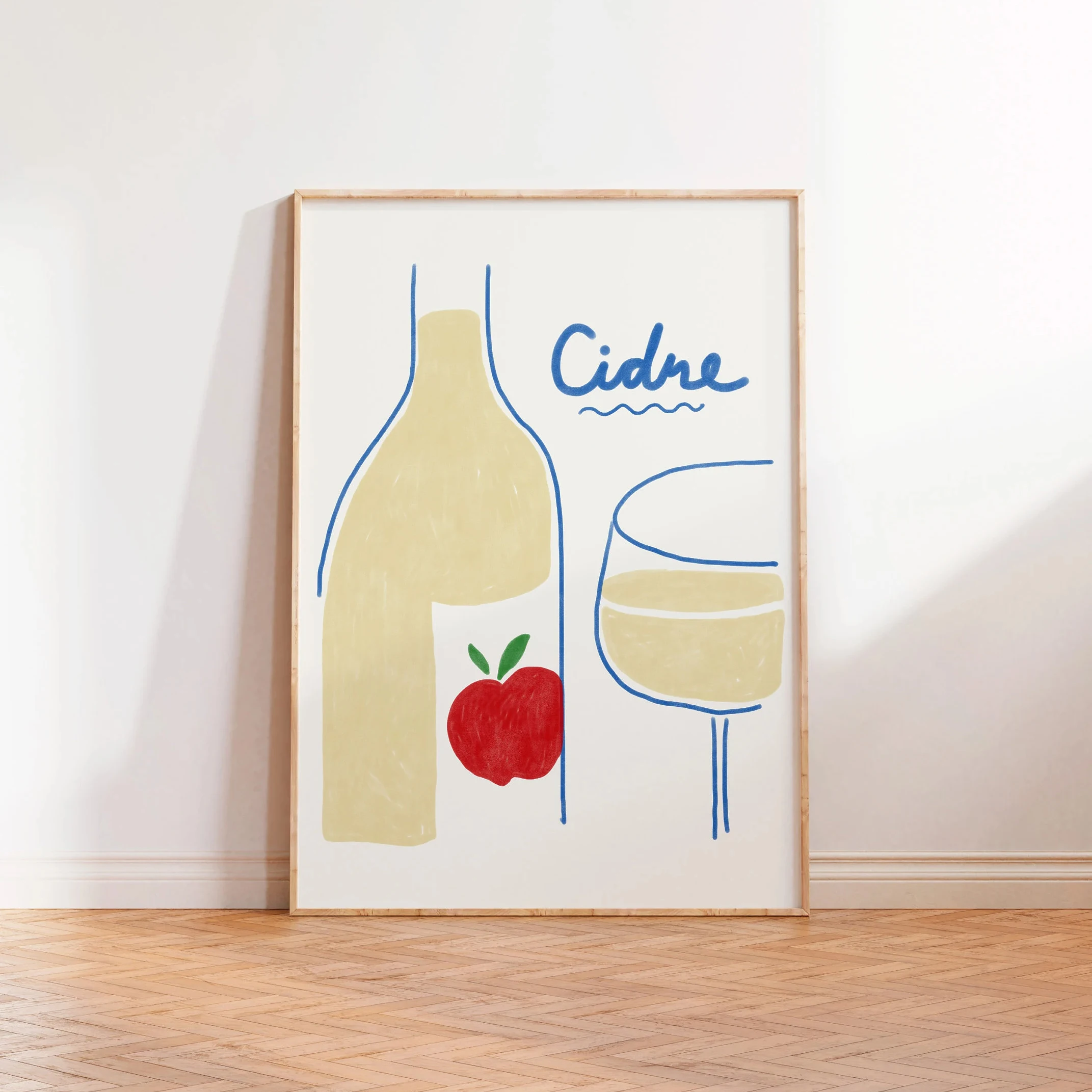 Trendy Minimalistic Wine Poster Eclectic Drinks Wall Art Print Cheers Drinks Cidre Vino Canvas Painting Home Bar Decor