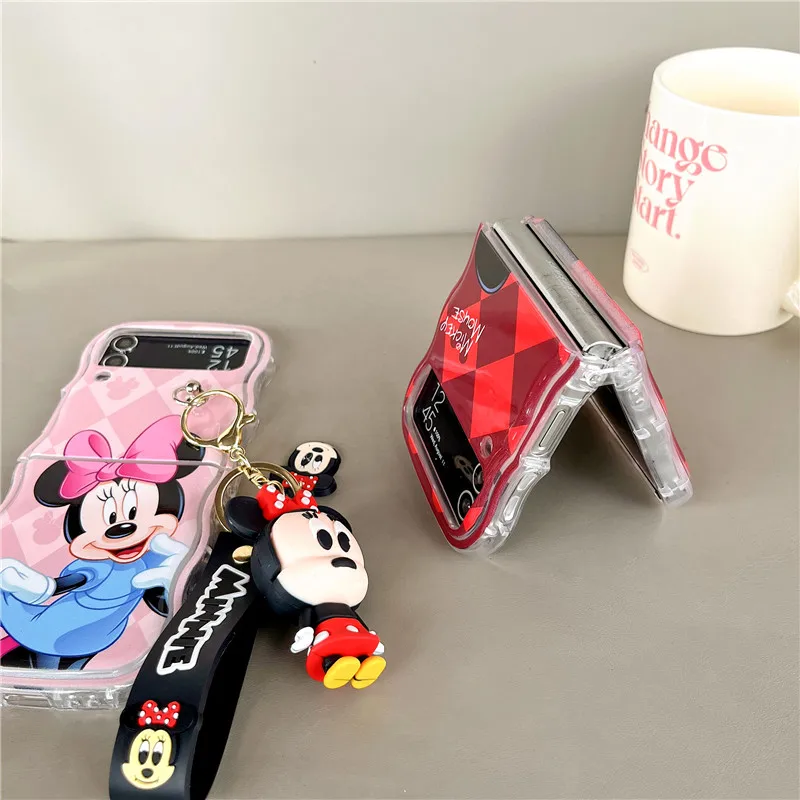 Phone Case For Samsung Galaxy Z Flip 6 5 4 3 5G Shockproof Acrylic Hard Cover For Z Flip5 Flip4 Flip3 Flip6 Mickey Minnie image 6