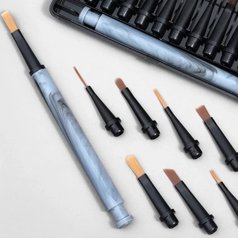 13Pcs/set Nail Art Replacement Brushes Set Nail Elongated Lines Striping Drawing UV Gel Painting Nail Design Pen Manicure Tool