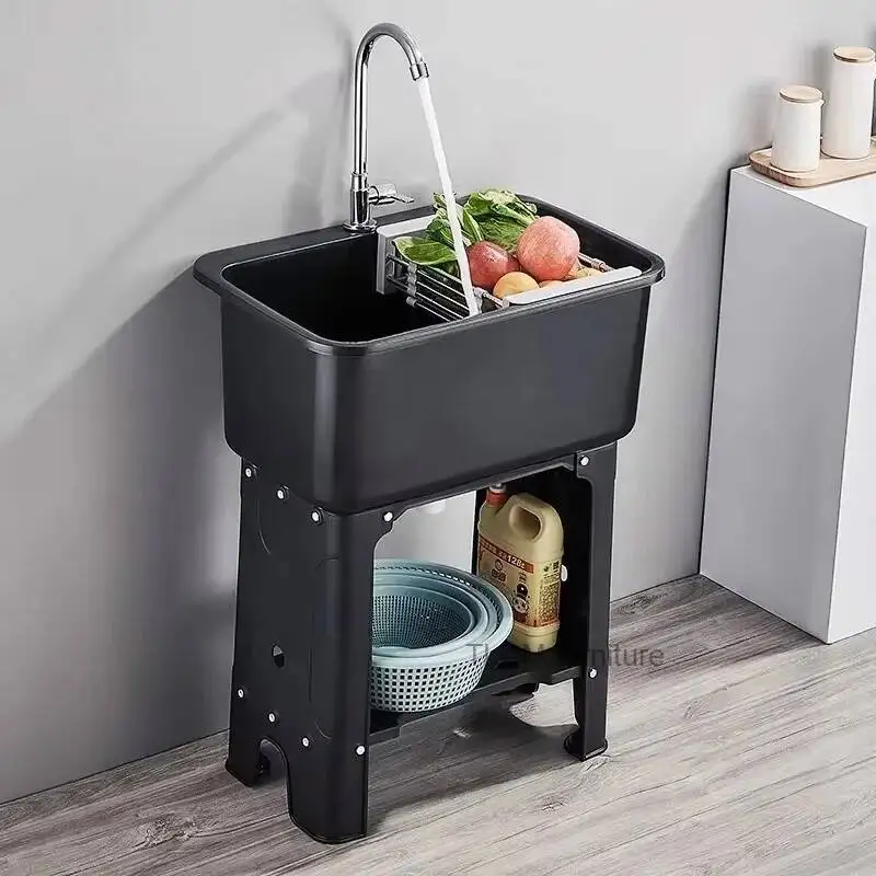 

Multifunctional Kitchen Sink Large Capacity Vegetable Basin Household Wash Basin Canteen Dishwashing Sink Kitchen Supplies