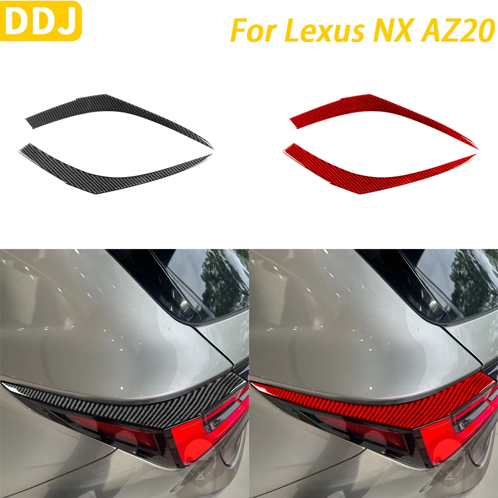 

For Lexus NX AZ20 250 350H 450H 2022-2024 Accessories Carbon Fiber Rear Headlight Eyebrow Panel Cover Car Decoration Sticker