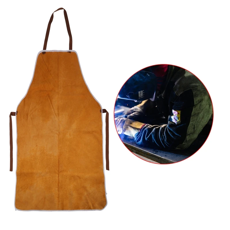 Cowhide Professional Welding Apron Heavy Duty for Men Unique Gift Apron Women Mothers Fathers Wear Resistant Dropship