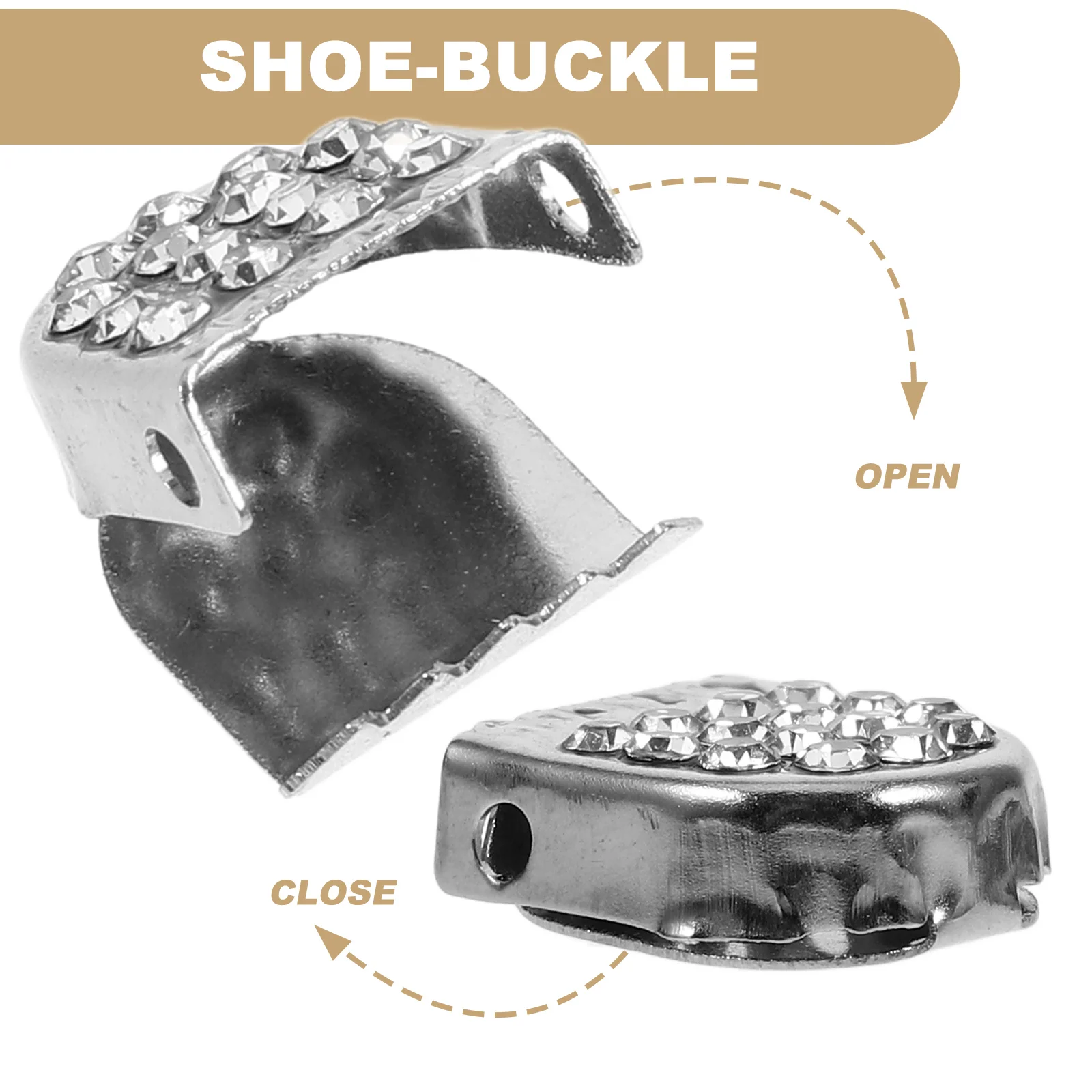 Hebilla de encaje para zapatos perezosos, Clips de extremo, cerraduras gratis, cordón de cordones, puntas de diamantes de imitación, 20 piezas