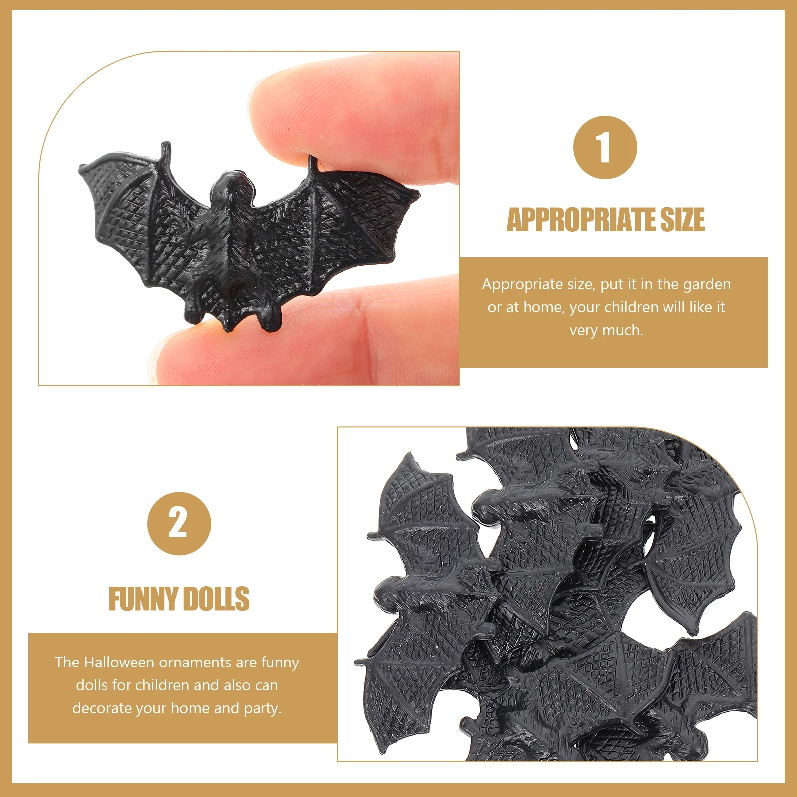 100 Pcs Mini Bat Plush Pillows Adorable Household Toy Hanging Bats Decor Simulated Halloween Stickers Multi-function Portable