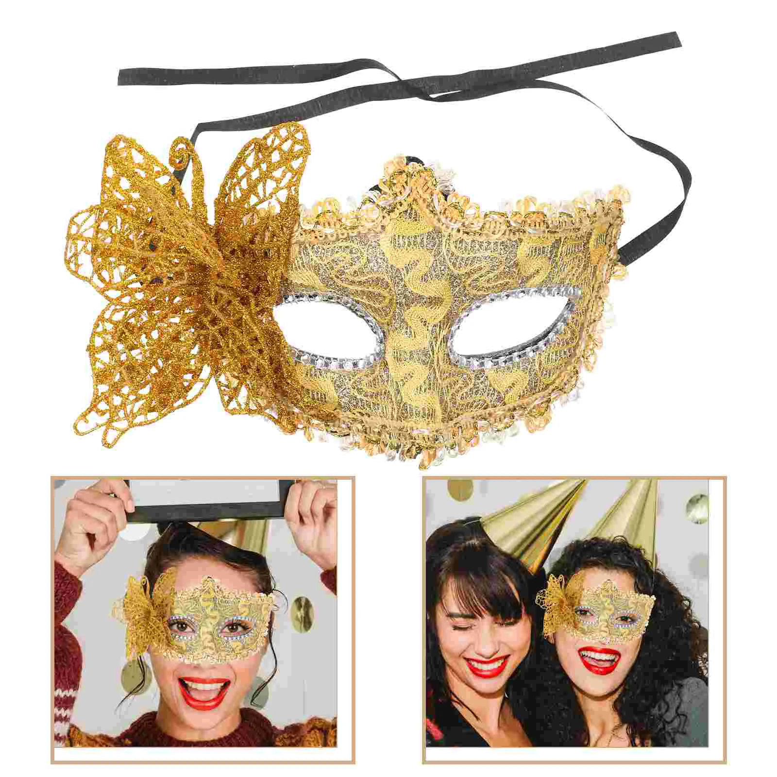 Butterfly Half Face Mask Festival Women Cosplay Lace Prom Sturdy Masquerade Ball Party