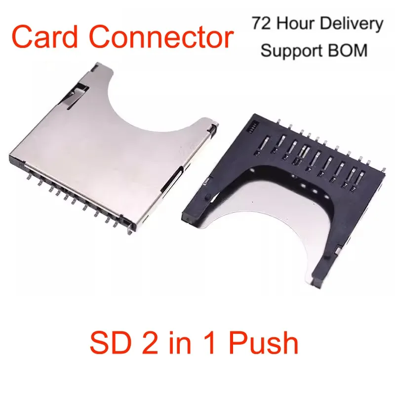 SD Card Connector 2 in 1 Push Storage Card Socket for Camera Card Reader Interface  Uav Data Reading Adapter Interface