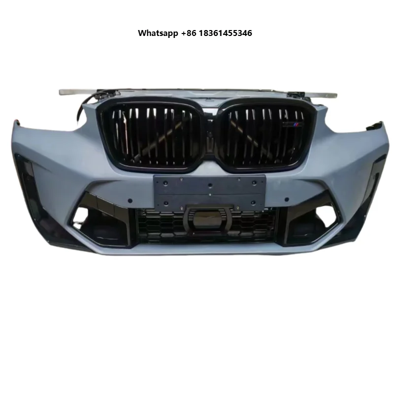 

For X3M F97 Front Bumper Assembly and Radiator Grille with Electronic Fan ABS Body Kit Including Fog Light Cut-Outs