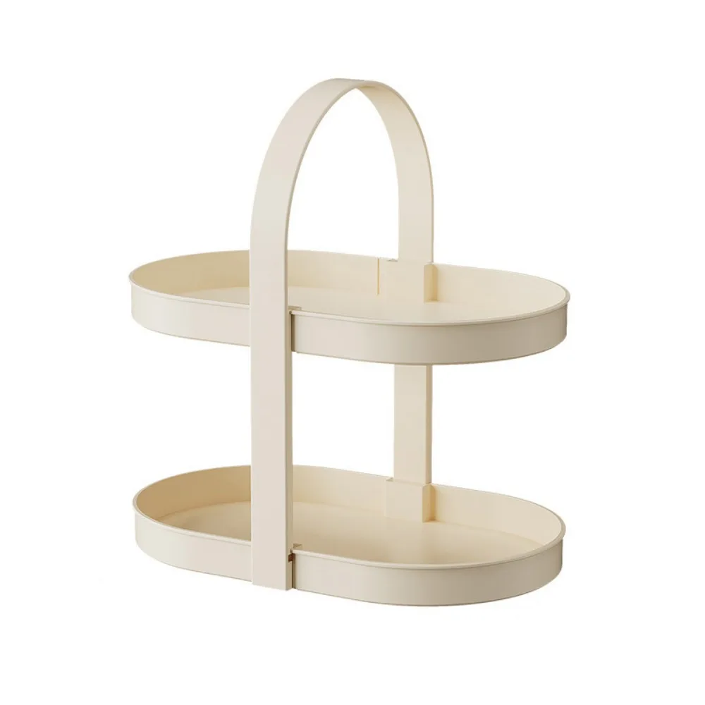 

Large Capacity 2 layers Handheld Storage Rack Waterproof Removable Display Stand Plastic Sundries Storage Rack Living Room
