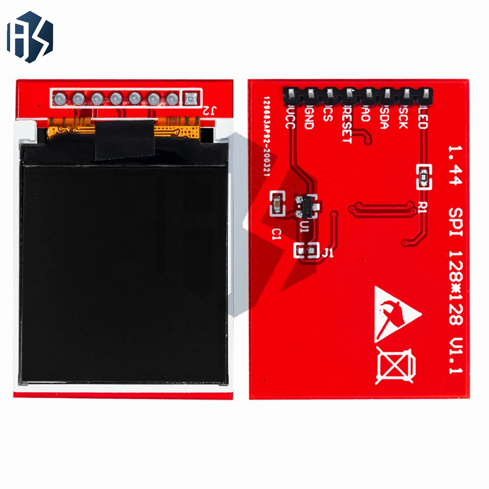 ‌ Modulo display LCD TFT da 1,44 pollici 128x128 (interfaccia 3,3 V, SPI) – Schermo a colori ad alta risoluzione per Arduino Mega2560, STM32, 8051