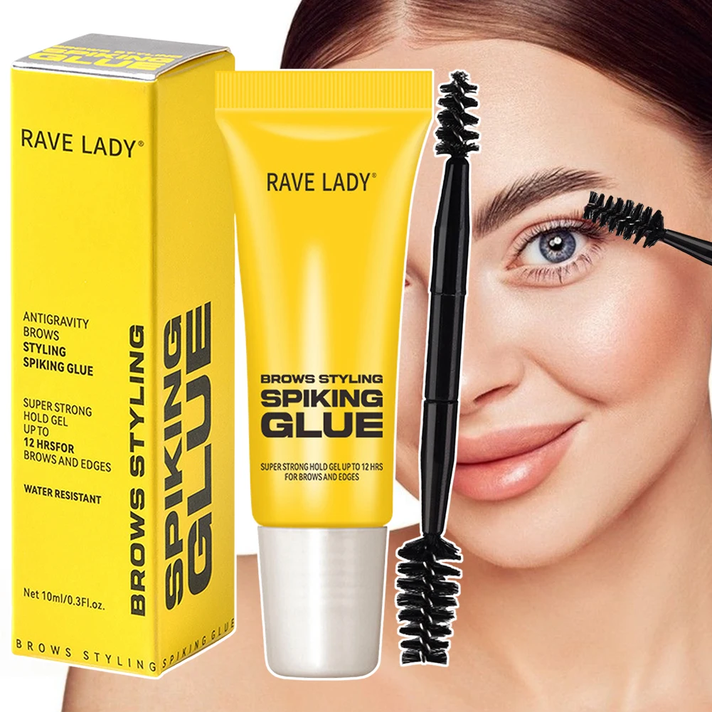 1/2/3 Stück Augenbrauen-Styling-Gel mit Pinsel, wasserfest, schweißfest, super stark haltendes Gel, bis zu 12 Stunden Halt, Kleber, Augenbrauenverstärker-Werkzeug – Detail 2