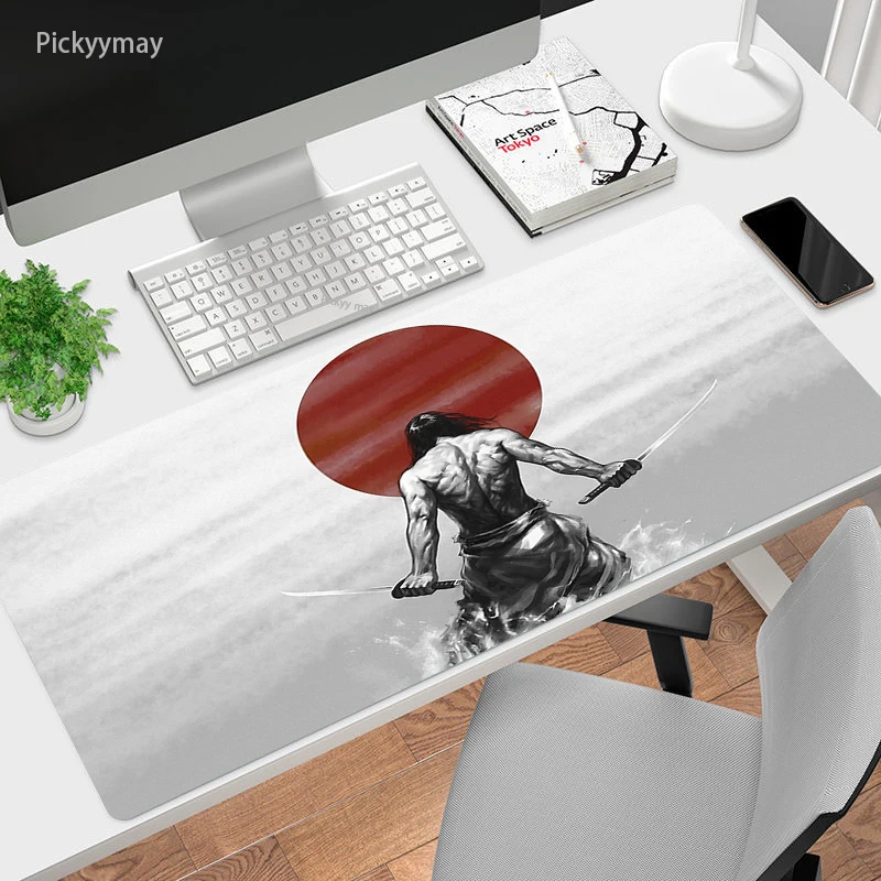 

Anime Mouse Pad XXL Japanese Samurai Gaming Mousepad Laptop Waterproof Keyboard Desk Mat Table Carpet Speed Mousepad Overlock