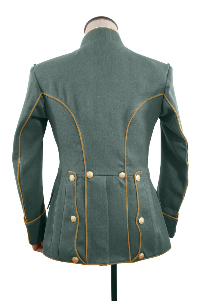 GU1W-035 WWI เยอรมัน Empire Officer Gabardine Uhlan สีเหลือง Pipped เสื้อ ULANKA