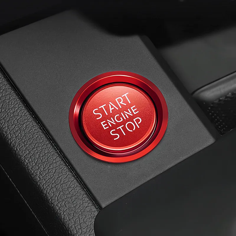 Car Styling Engine Start Stop Button System Cover Stickers Ring Case Fit For Audi A4 A5 A6 A7 Q5 Auto Circle Accessories