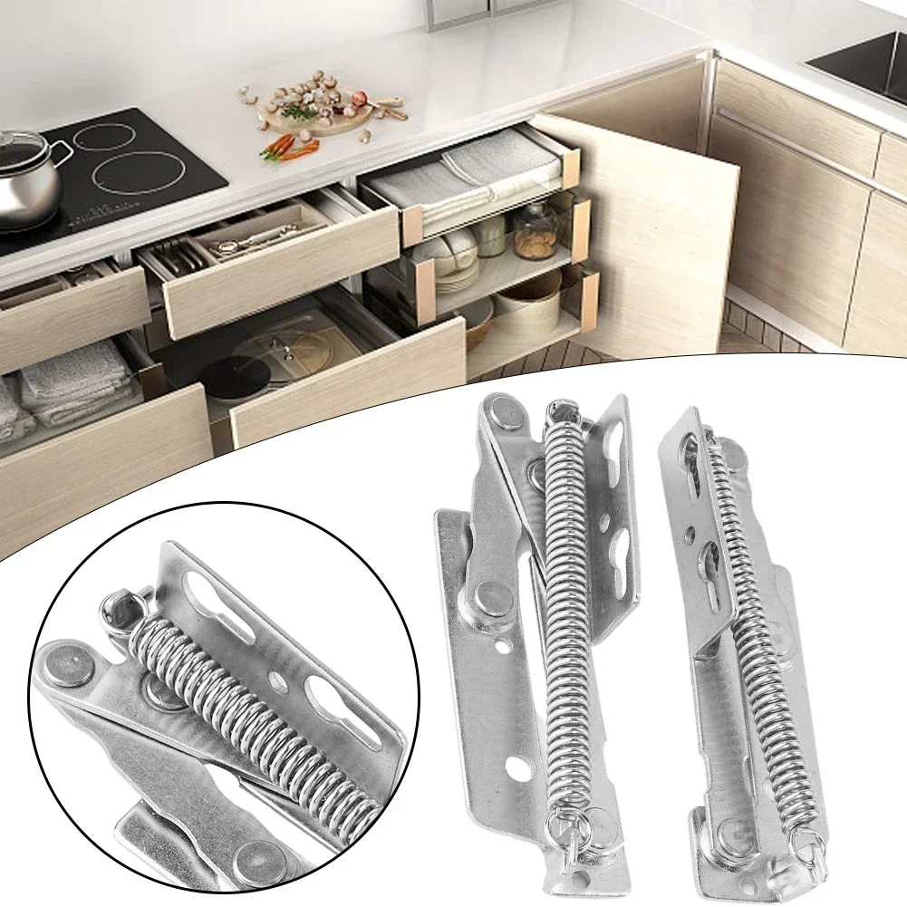 

Door Hinges Sprung Hinges Silver Smooth 2pcs Support 80 Degree 84mm*21mm Attachment Cupboard Door Door Flap Lift