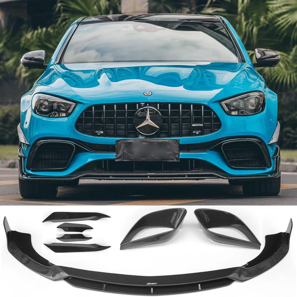 For Mercedes Benz W213  E63 Carbon Fiber Front Bumper Lip Rear Diffuser  Canards Spoilers Vents Auto Parts Bodykit