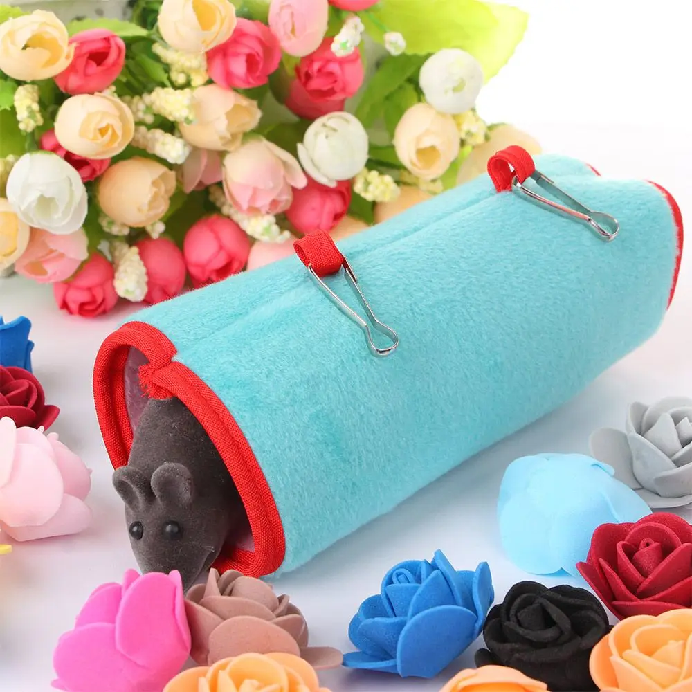 Cute Tunnel Hammock Bird Sleeping Bed Hamster Toys Cage Warm Hammock Cage Pet Bed Sleeping Nest Hamster Hanging House