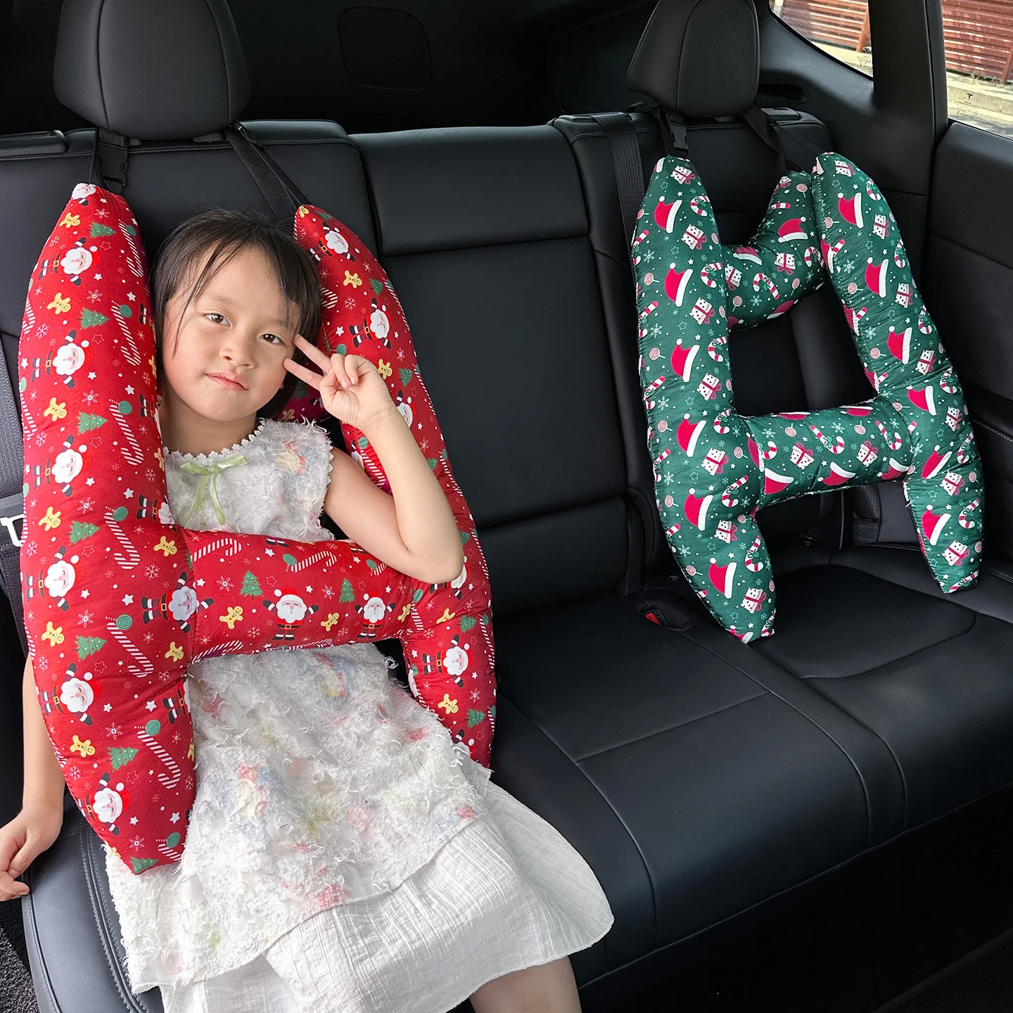Car Children's Sleeping Pillow Long-distance Travel Car Sleeping Headrest Rear Comfortable Neck Pillow Shoulder Protection Pillo