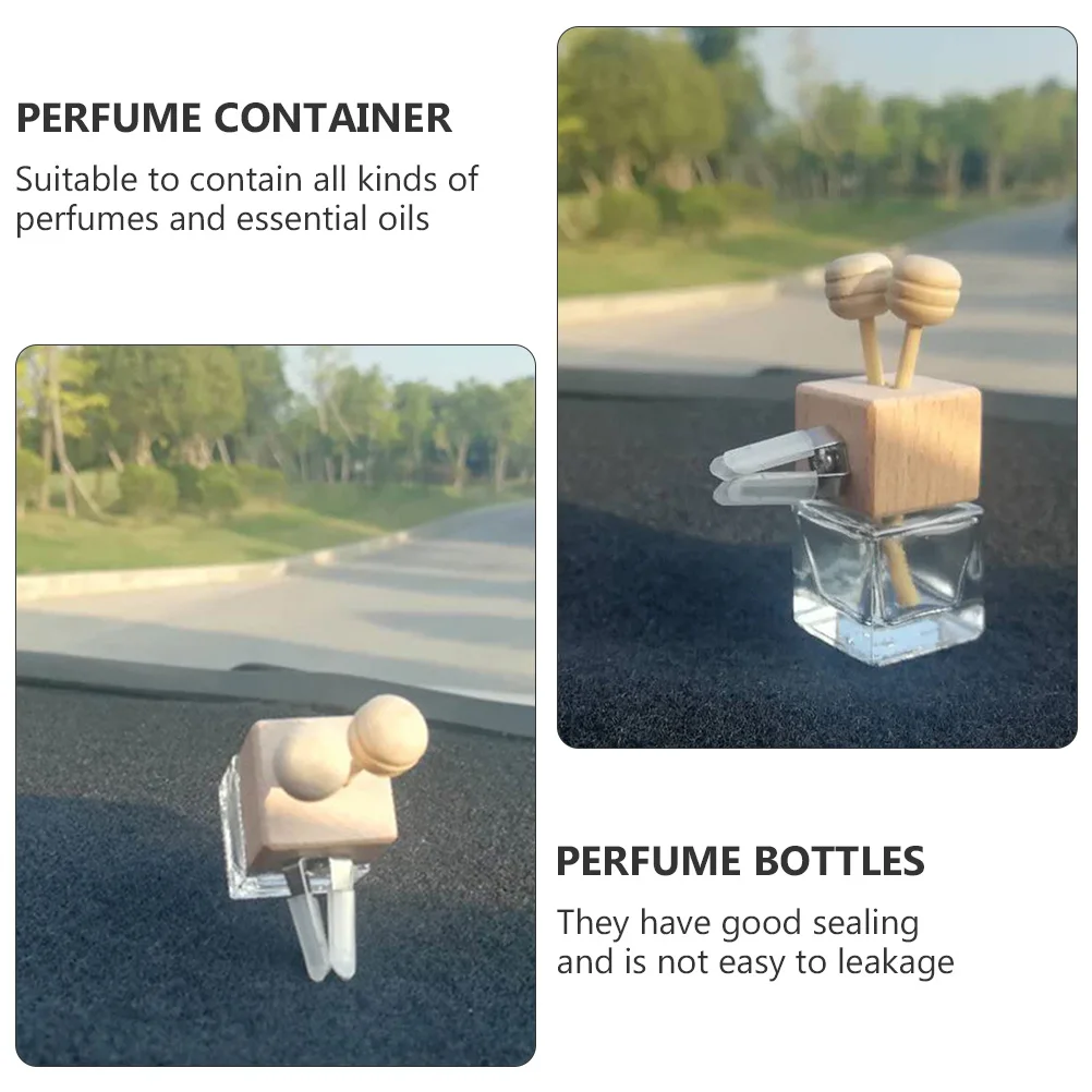 

6pcs Glass Essential Oil Bottles Aroma Diffuser Strong Sealing Sturdy Clear Perfume Container For Car Bedroom Bookshelf