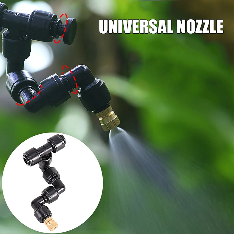 1pc Watering Spray Nozzle 360 Degree Sprinkler Terrarium Misting Spray Head Garden Greenhouse Irrigation Connector Sprinkler