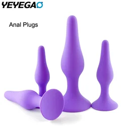 Butt Plugs Trainer Silicone Anal Plugs Beginners Starter Set for Women and Men Soft Silicone Plugs Toys Trainer 4 Piece Set