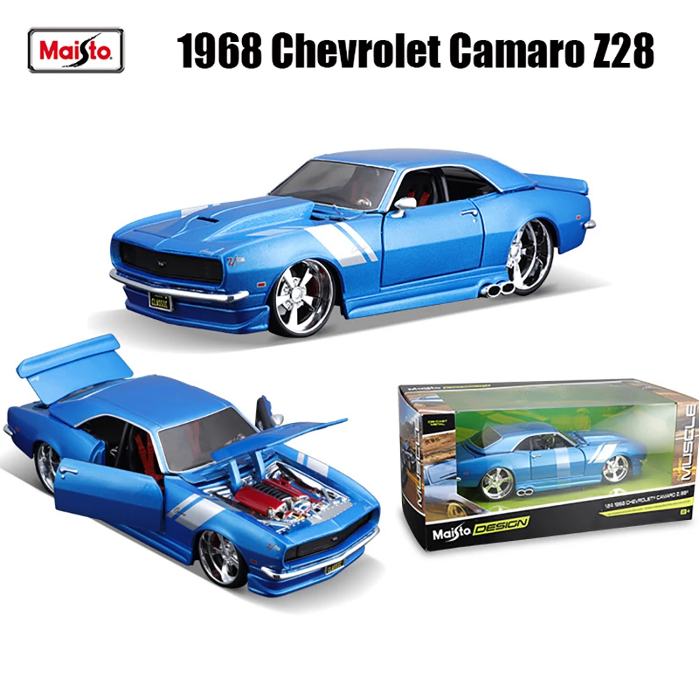 Maisto 1:25 1968 Chevrolet Camaro Z28 Classic car simulation alloy car model crafts decoration collection toy tools gift