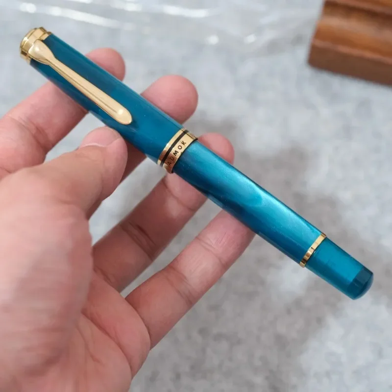 

Admok M800/800 Fountain Pen Schmidt BOCK EF/F/M/B 0.5 0.7 1.0 MM Nib,Beautiful Blue Green Colors Ink Pen Piston School Supplies