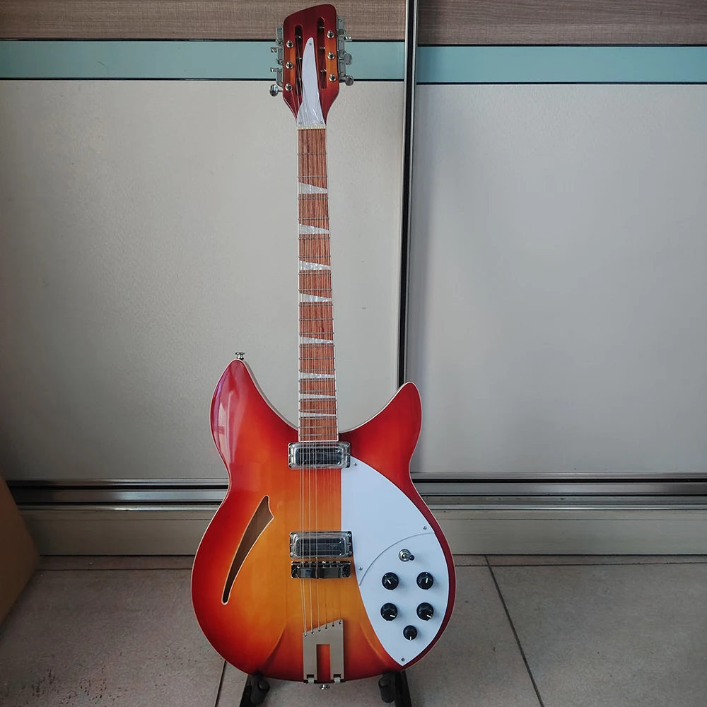 Ri ckenbaker electric guitar in stock, , round headed stainless steel frets, high-end drawstring plate, fast delivery
