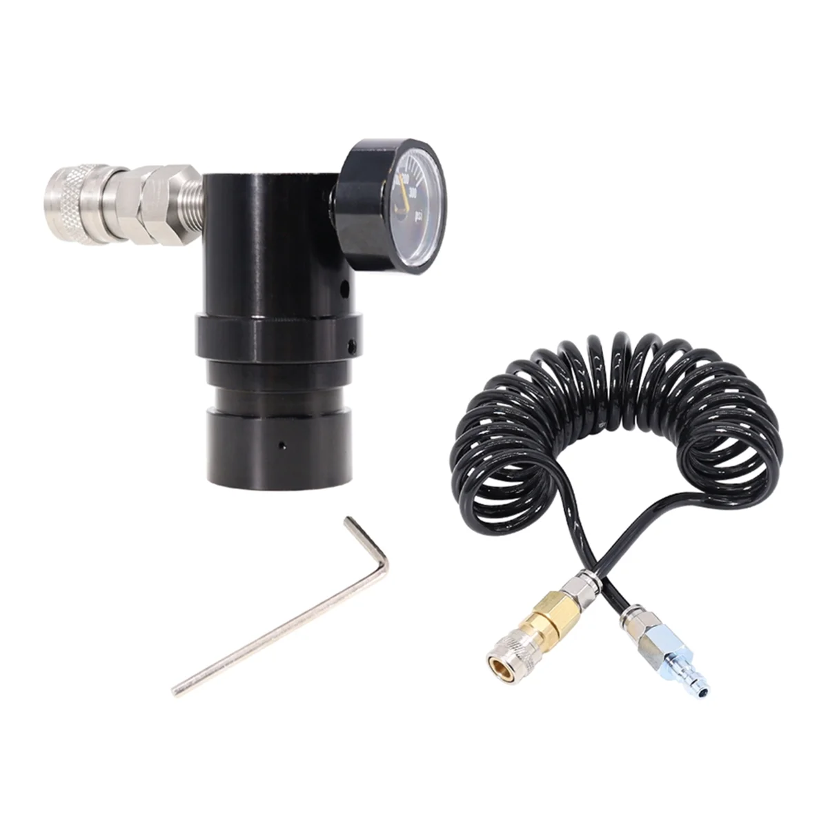

NEW Low Pressure Regulator Adjustable ,MR GEN2 Regulator ,Remote Coil Hose 300psi Pressure Gauge
