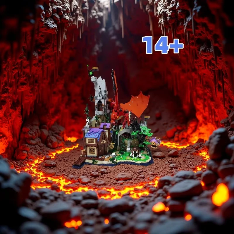 

3745PCS Creative Dungeons and Dragons Red Dragon's Tale Building Blocks Assemble Bricks Toy Gift For Adult