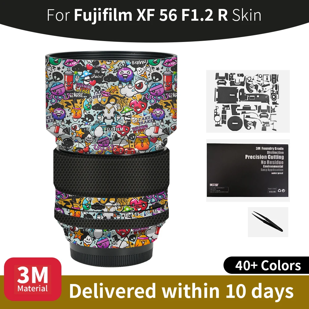 

Для Fujifilm xf 56 мм f1.2 r Кожа, XF 56 мм F1.2 R Наклейка на объектив камеры, устойчивая к царапинам защитная пленка, полная защита покрытия