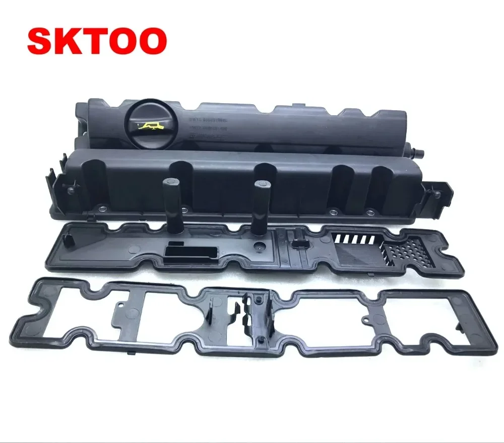 SKTOO Engine Intake Exhaust Valve Chamber Cover Gasket With Lid Cap For Peugeot 307 308 407 408 508 807 3008 Citroen C4 C5 C8