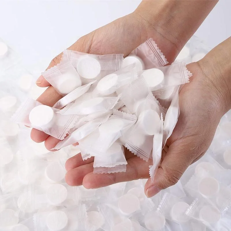 Compressed Washcloth Towels, Portable Disposable Mini Compressed Wet Tissue, Thickened Toilet Paper for Travel, Camping, Hiking,