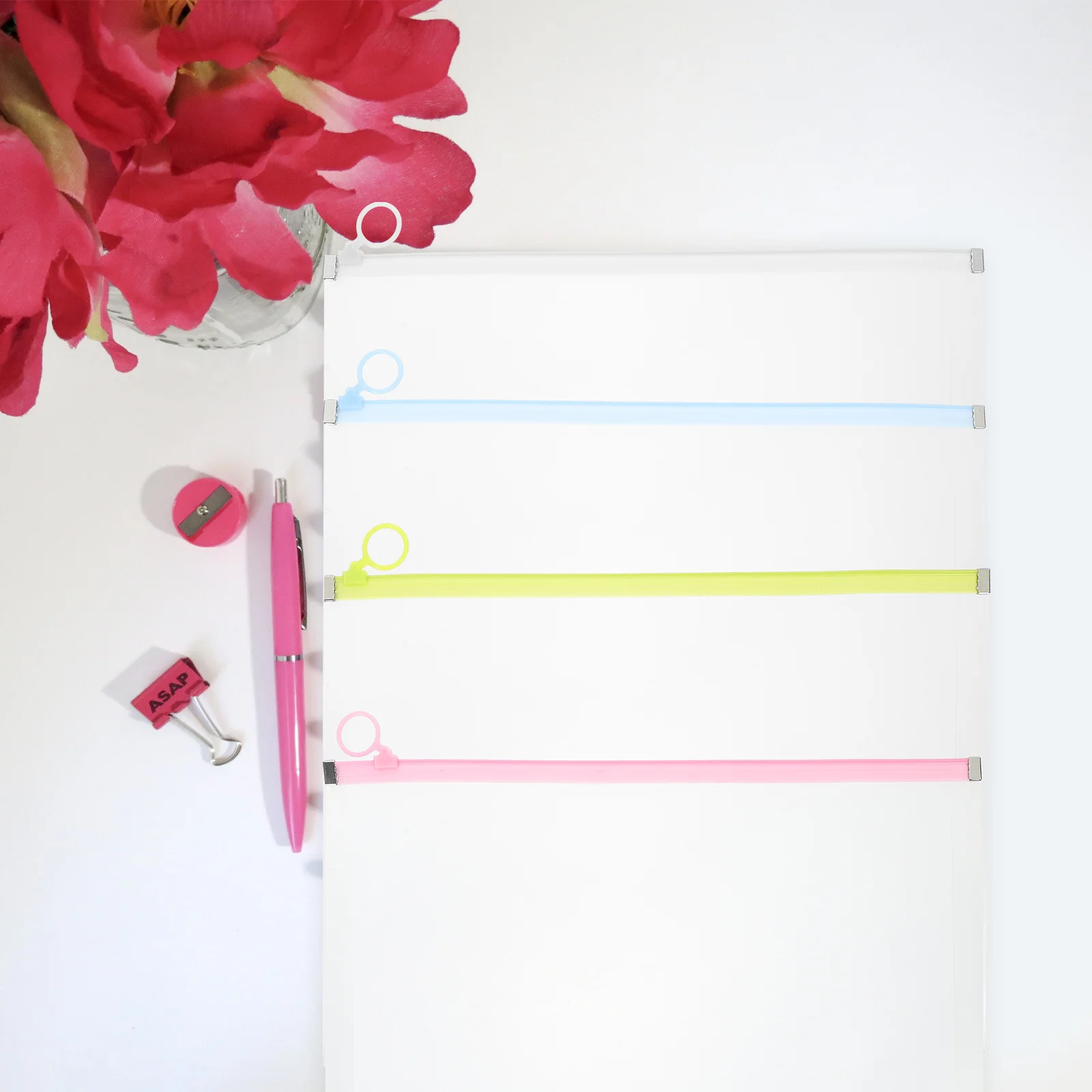 

4Pcs A4 File Storage Bags Clear Document Organizer Pockets Waterproof PP Material for Papers Receipts Vouchers Large Capacity