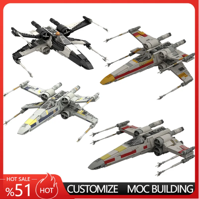 Sci-Fi Interstellar Fighter Jet Model Customize Building Blocks Educational DIY Assembly Toy Popular Gift For Space Enthusiasts