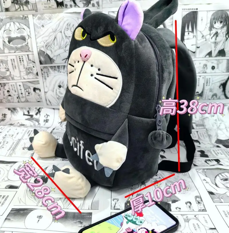 Disney Lucifer Cat Backpack Cinderella Anime Cartoon Plush Lucifer Bad Cat Travel Pocket Schoolbag Laptop Bag High Capacity