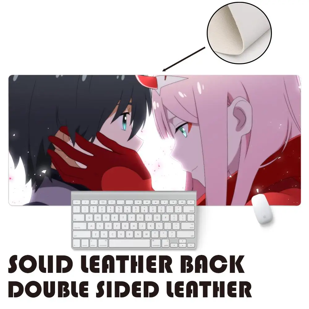 

Mouse Pad Z-Zero Two darling in the F-franxx Mouse desk tidy desk mat Pad Gaming MousePad desk accessories Waterproof PU Leather Mouse Office gadgets Mat Gamer