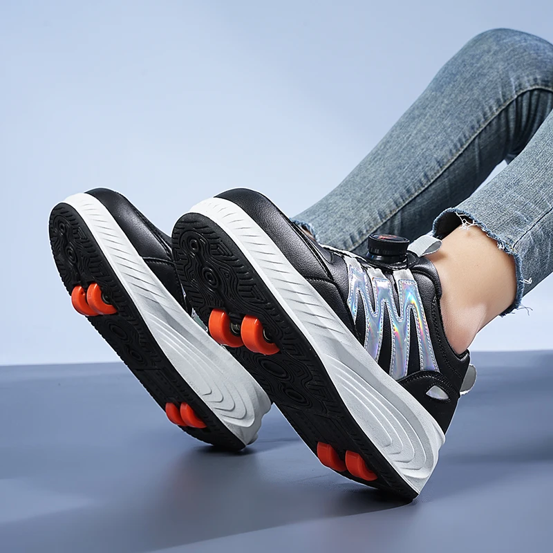 

Boys' Cool 2-Wheel Roller Sneakers (2025 New): Multi-Light Shoes, Girls' Wheeled Skates