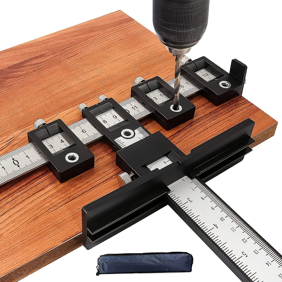 Adjustable Cabinet Hardware Jig, 16 Inch Aluminum Alloy Drill Guide Template for Installing Handles & Knobs