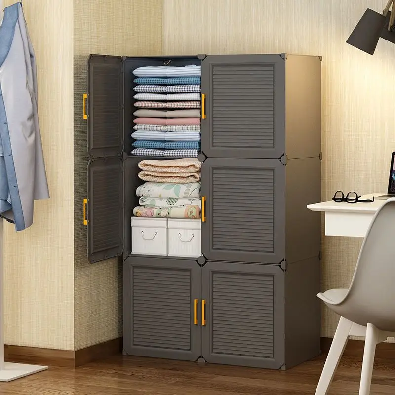 

Household Bedroom Wardrobe Furniture Collapsible Assemble Locker Multifunctional Storage Cabinets Dustproof Plastics Cupboard