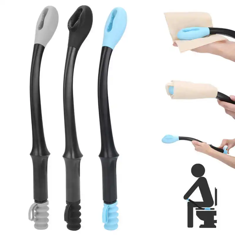 Non-slip Toilet Aids Long Handle Bottom Wiper Handle Bottom Wiper Self Wipe Assist Holder Wipe Assist Bottom Toilet Paper Grip