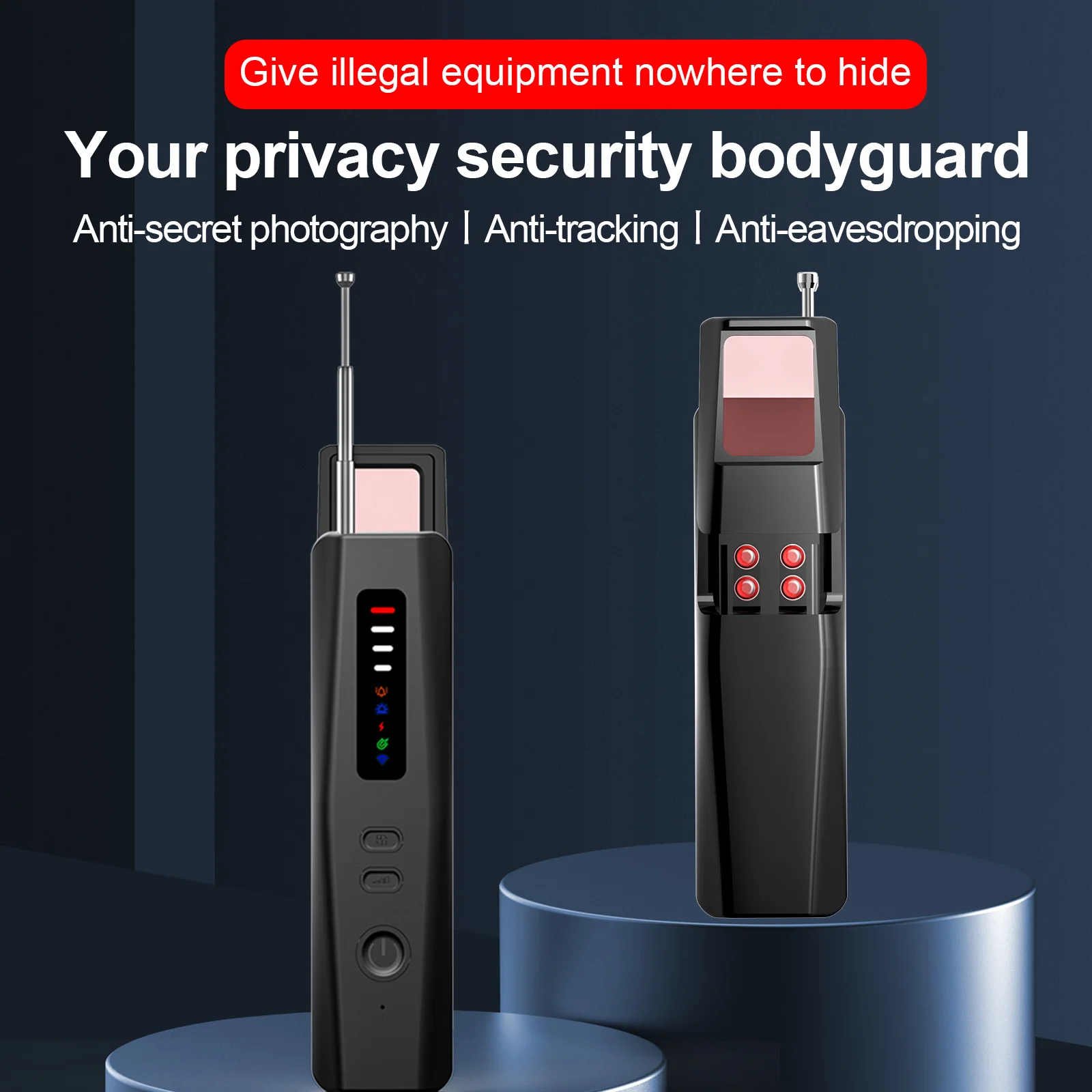 

Hidden Camera Detector GPS Tracking Device Recording Listening Device Detector Hotel Car Hidden Bugging Camera Scanner