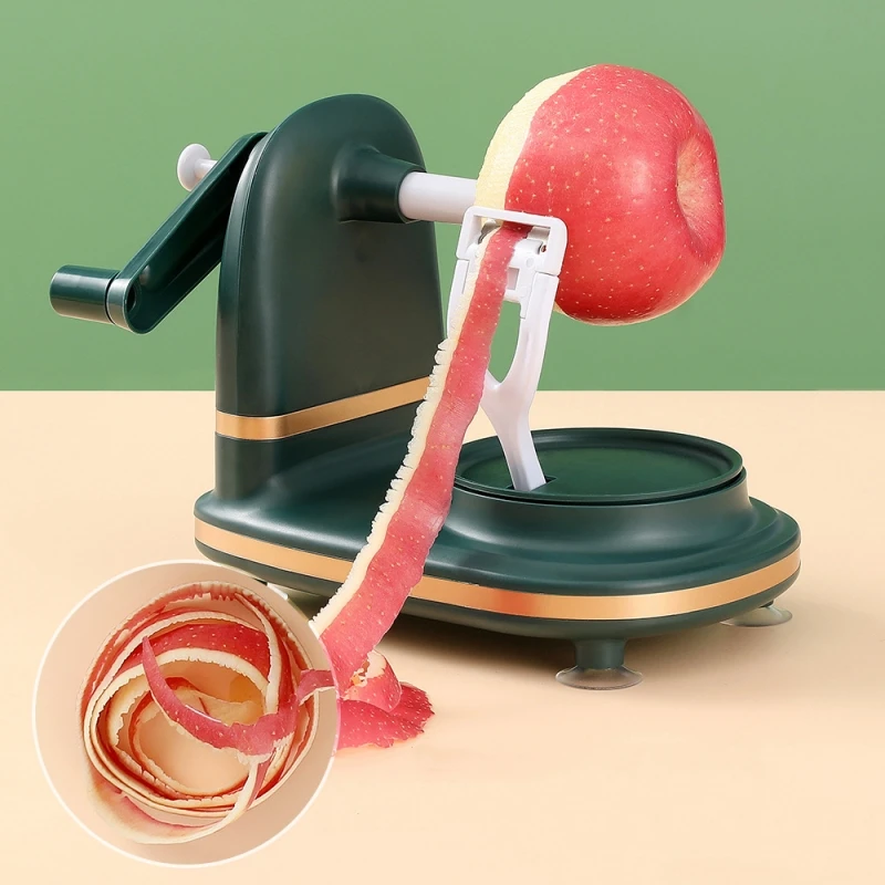 Hand Crank Fruit Peeler Rotating Labor-saving Automatic Peeler with Suction Cup Does Not Hurt Hands Peeling Machine