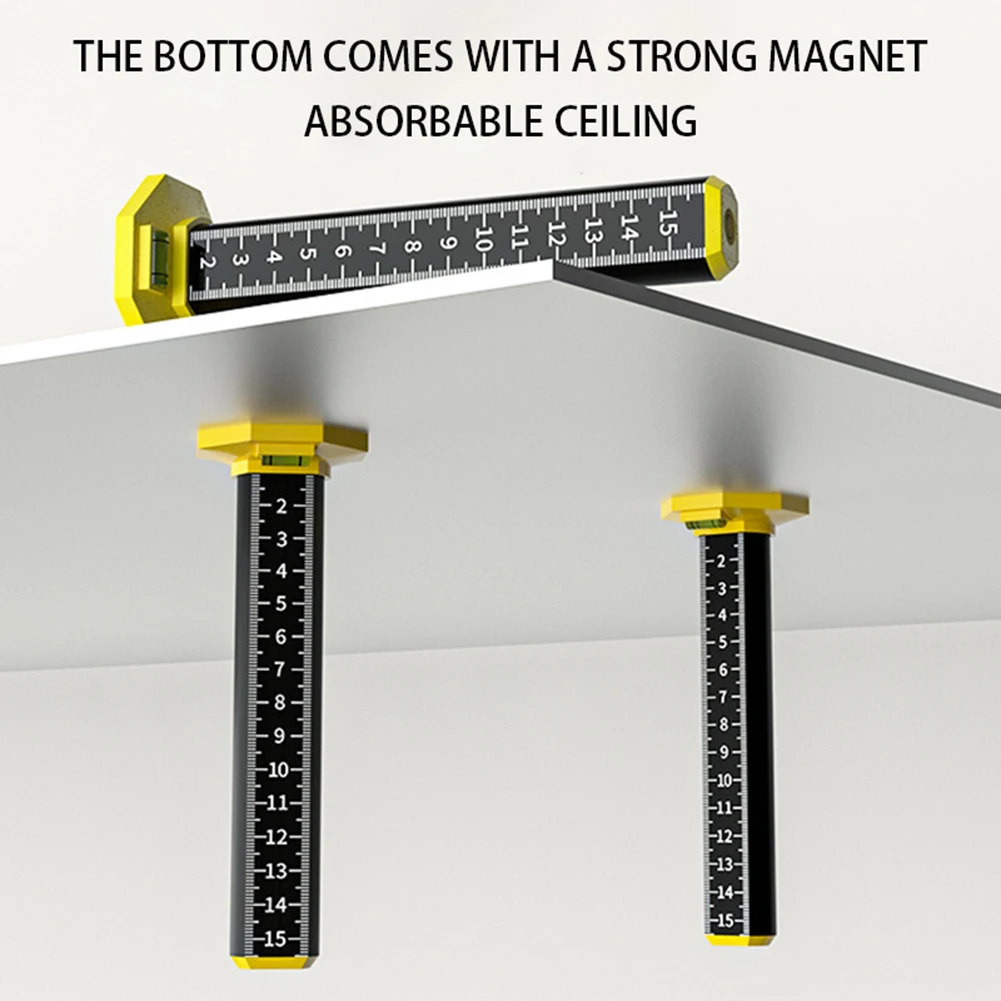 Floor Tile Leveling System With Dual Scale Reusable Height Measurement Tool For All Types Tiles