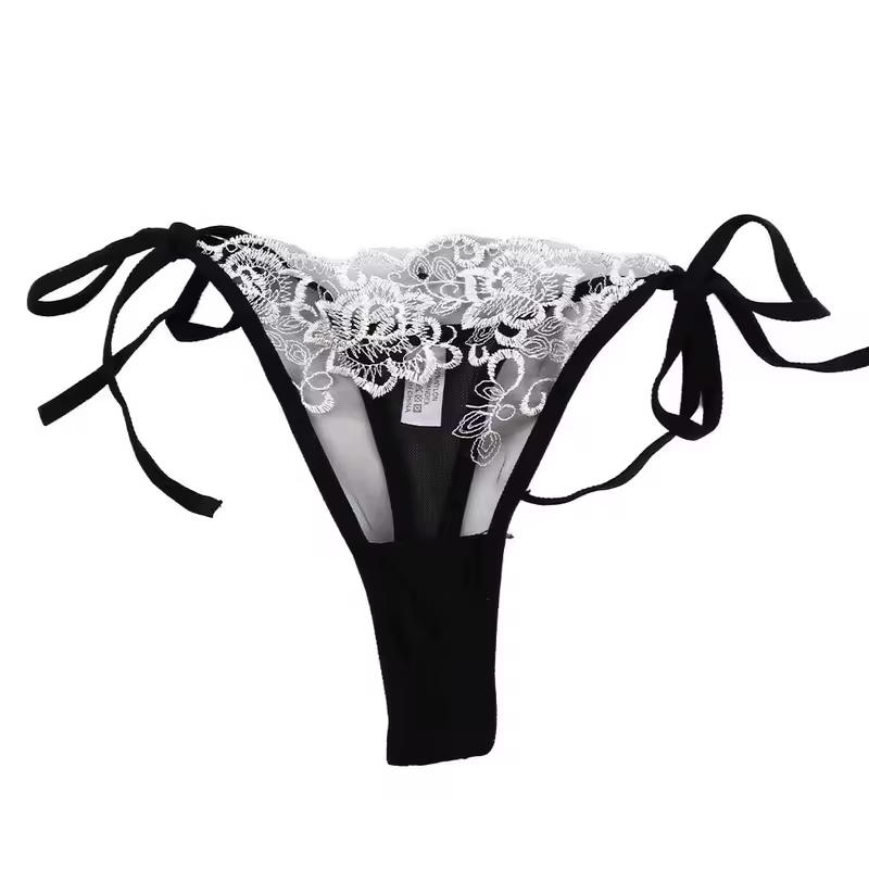 Ladies Women Embroidery Transparent Lingerie Lace Panties Underwear Panty Brief - Image 9